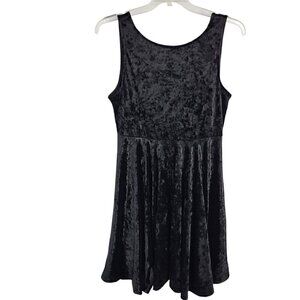 Crushed Velvet Sleeveless Fit Flare Dress Large Goth whimsigoth witchy grunge